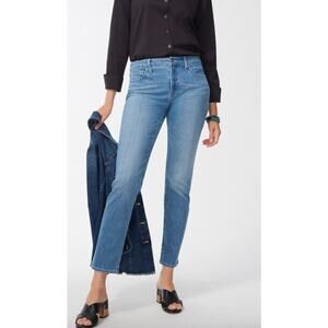 Chico's NWT Women's Fly Front Skinny Ankle Jeans Basic Blue Denim Size 1R / 8R